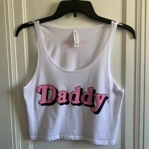 Call Her Daddy white crop top